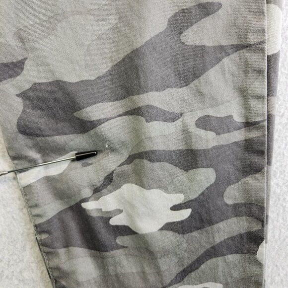Democracy Ab Technology Pants Womens 10 Gray Camo Tapered Slimming Comfort - Picture 8 of 16